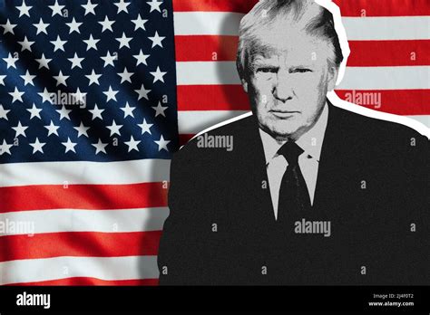 Donald Trump and USA flag Stock Photo - Alamy