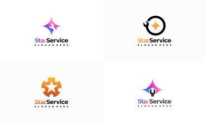 Service logo designs template wrench symbol Vector Image