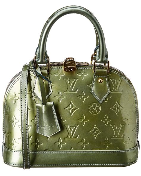 Louis Vuitton Green Monogram Vernis Leather Alma Bb Lyst