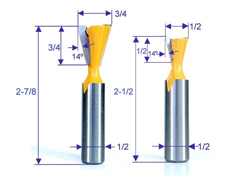 Pc Sh Dovetail Router Bit Set For Omni Jig S