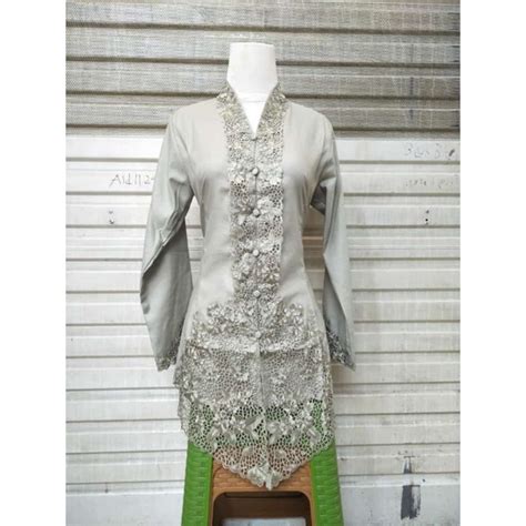 Jual Sk Atasan Kebaya Encim Polos Senada Kebaya Encim Katun Bordir