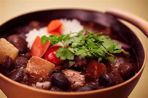 Plato T Pico Brasile O Llamado Feijoada Hecho Con Frijoles Negros