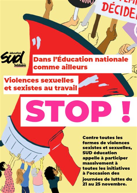 Violences Sexistes Et Sexuelles Au Travail Stop Dossier Complet