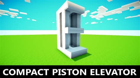 COMPACT PISTON ELEVATOR (SIMPLE) Minecraft Project