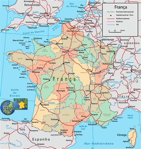 Mapa da França França mapa online