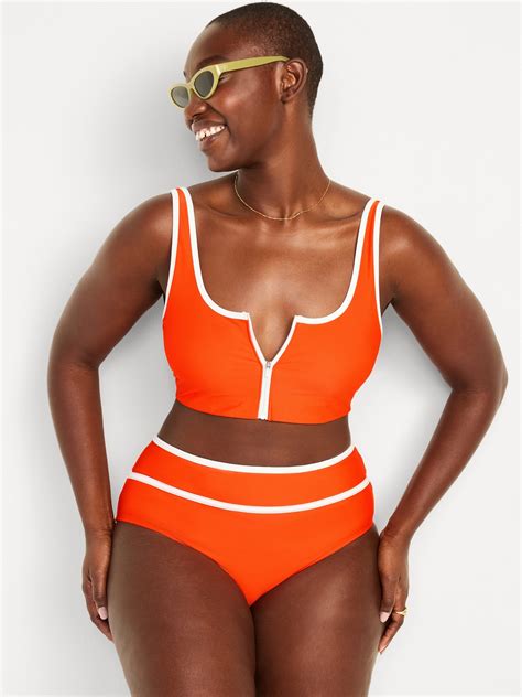 Zip Front Bikini Swim Top Old Navy