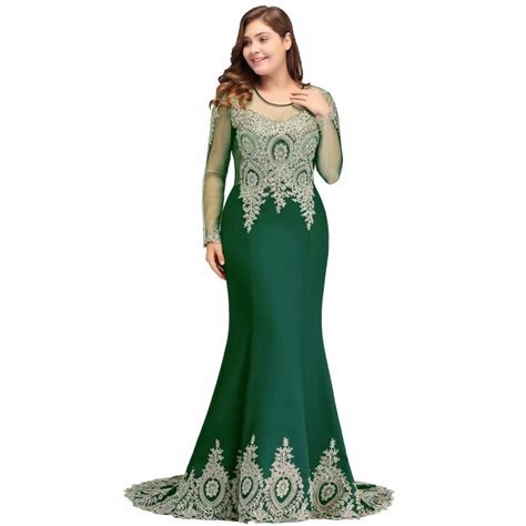 Green Formal Evening Dresses Newillusion Lace Appliques Beaded Long