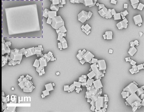 Fig S Typical Sem Image Of The Nacl Crystal Morphology In Sythesis