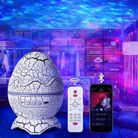 Dinosaur Egg Galaxy Star Projector Starry Light With Wireless Music