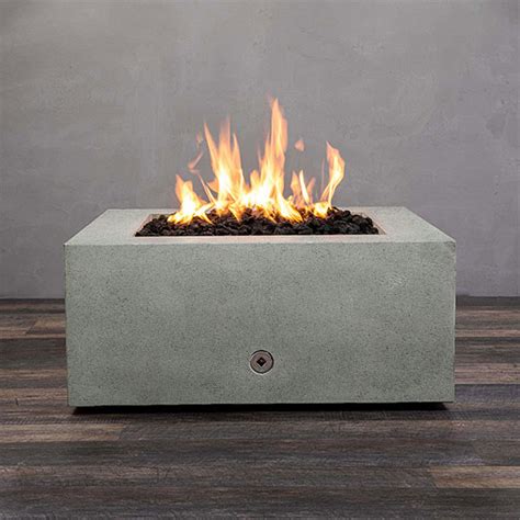 Starfire Designs Rustic Gravity 36 Square Concrete Gas Fire Pit Starfire Direct