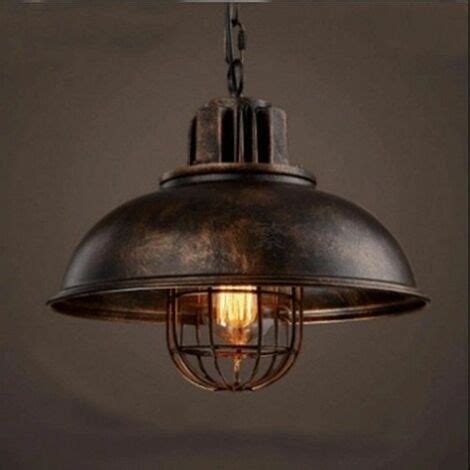 Suspension Lustre Abat Jour En M Tal Loft Style Lampe Chandelier