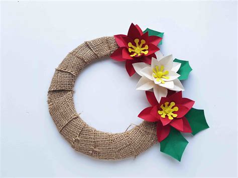 Hawaiian Christmas Decorations Easy Poinsettia Wreath Craft