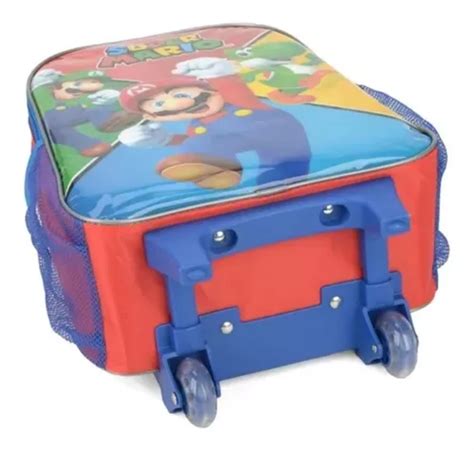 Mochila Infantil Rodas Super Mario Vermelho Luxcel Parcelamento