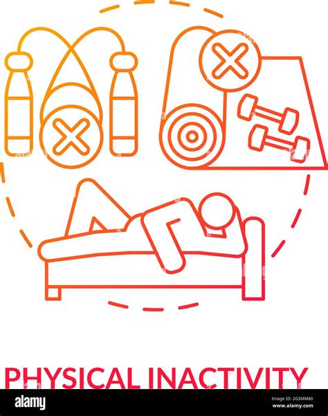 Physical Inactivity Concept Icon Stock Vector Image Art Alamy