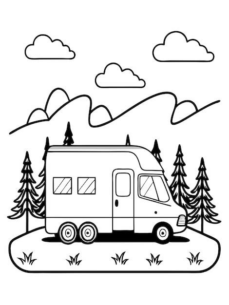 Road Trip Wonders Unleash Your Creativity With RV Colouring Pages