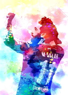 Mohamed Salah Posters Prints By Masdian Watercolor Printler