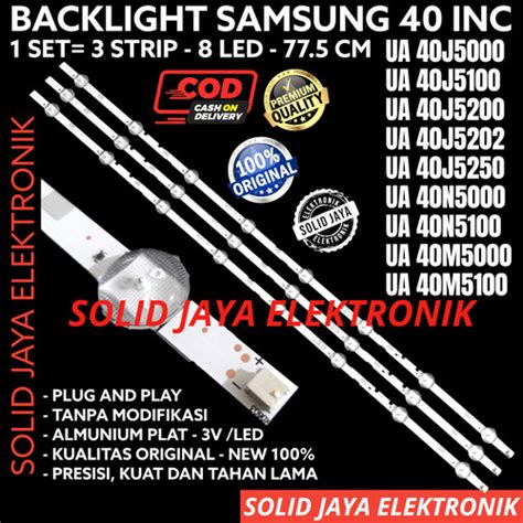 Jual BACKLIGHT SAMSUNG 40 INCH INC 8 KANCING 3 VOLT LAMPU LED TV