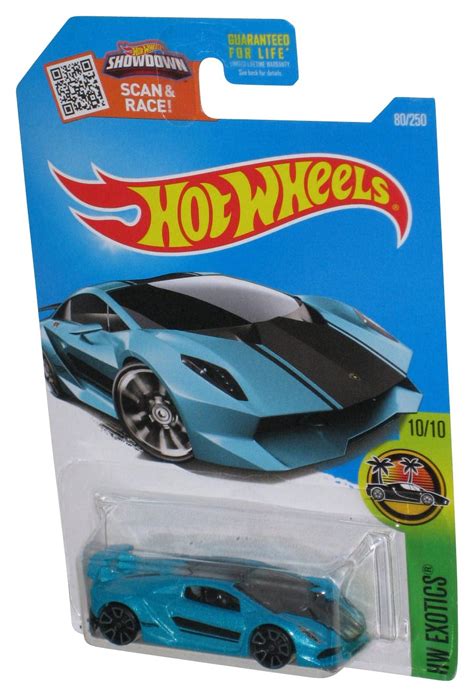 Hot Wheels HW Exotics 10 10 2015 Blue Lamborghini Sesto Elemento Car