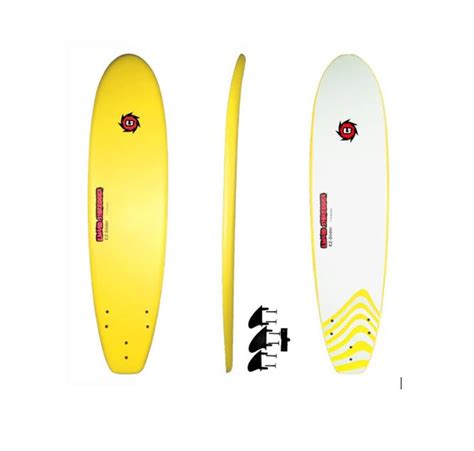 Liquid Shredder Soft Surfboards 7ft Ez Slider Foam Surfboard Yellow