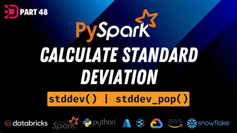 48 Calculate Standard Deviation Pyspark Statistics Function Stddev