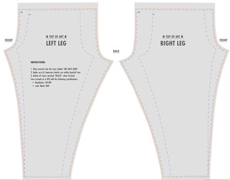 Leggings Design Template