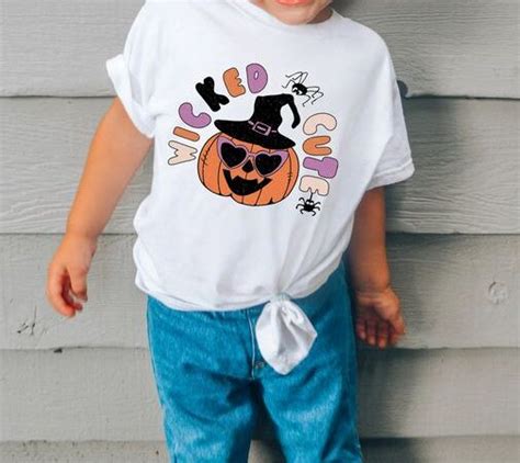 Wicked Cute Kids Halloween Shirt, Toddler Baby Halloween shirt, Cute ...