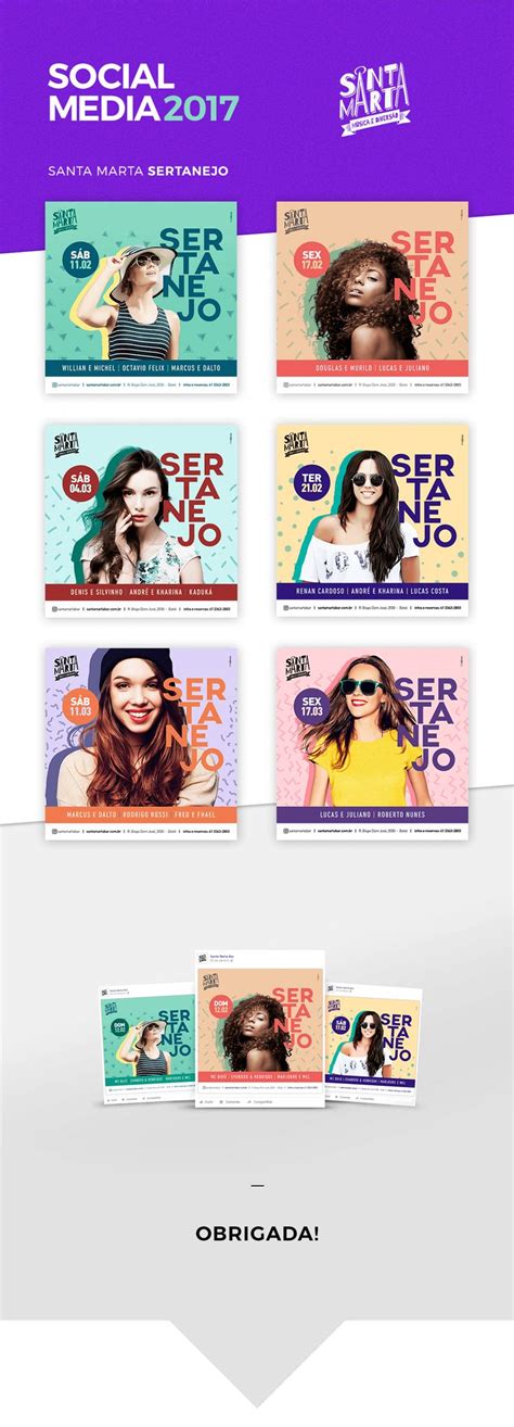 Santa Marta Sertanejo On Behance Social Media Design Inspiration