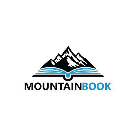 Premium Vector Mountain Book Logo Template Design