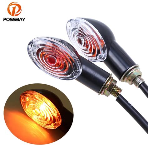 Possbay Motorcycle Led Turn Signals Lights For Cg Honda Suzuki Harley