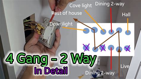 How To Wire A Gang Way Switch On A Mix Of Way And Way Circuits