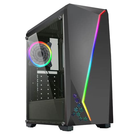 Gabinete Yaguaret Hunter Rgb Cristal Templado Atx Micro Atx