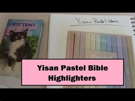 Yisan Pastel Bible Highlighters Youtube