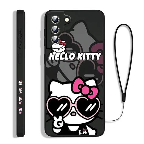 Cute Anime Hello Kitty Phone Case For Samsung Galaxy S22 S21 S20 Fe S10