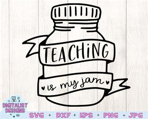 Teaching Is My Jam Svg Teacher Svg School Svg Printable Etsy