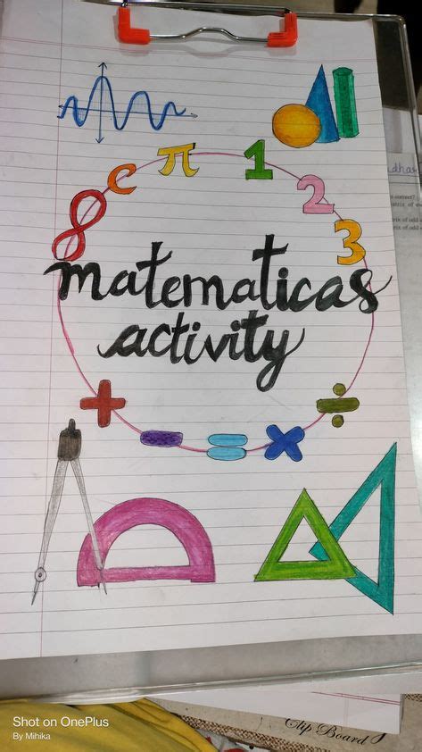 #front pg design #math project #math activity #math for life Creative ...