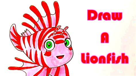 How to draw a Fish | Lionfish - YouTube