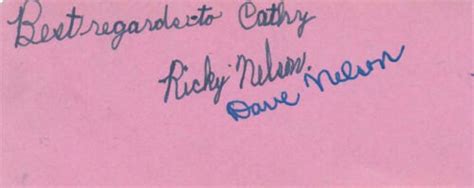 Ricky Nelson Dave And Ozzie Nelson Signed Autographs Ebay