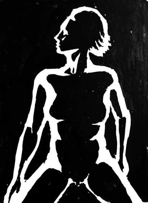 Nude Woman In The Night Drawing By Chirila Corina Fine Art America