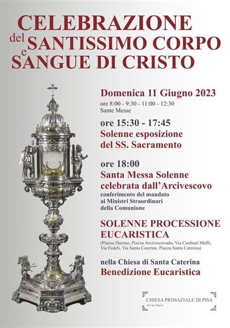 Celebrazione Del Corpus Domini Arcidiocesi Di Pisa