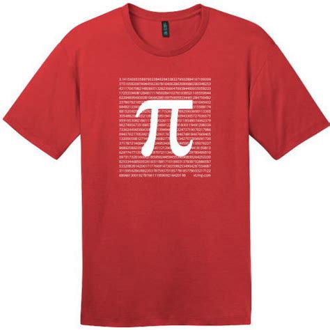 Red Pi Mathematics T Shirt Xump