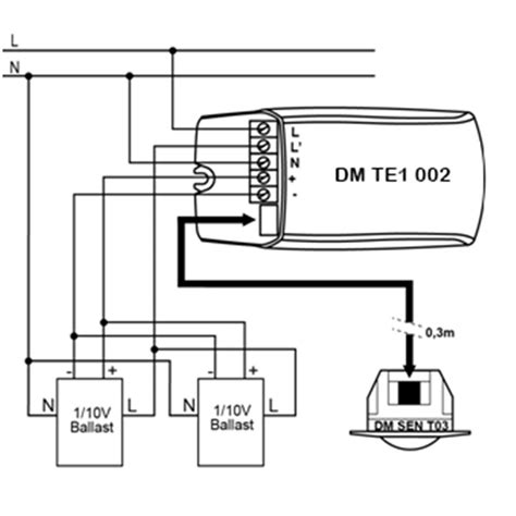 Detector de movimiento 360º empotrado 1 10V DINUY DM TE1 002