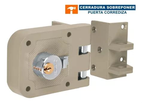 Cerradura Sobreponer Puerta Corrediza Der Hermex 43490 Color Gris