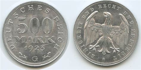 Deutsches Reich 500 Mark 1923 G Karlsruhe G10172 Germany Weimar