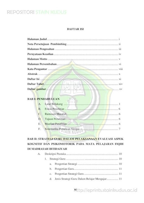 PDF DAFTAR ISI Eprints Stainkudus Ac Ideprints Stainkudus Ac Id 912