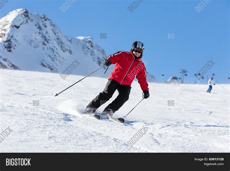 Skier Skiing On Ski Image And Photo Free Trial Bigstock