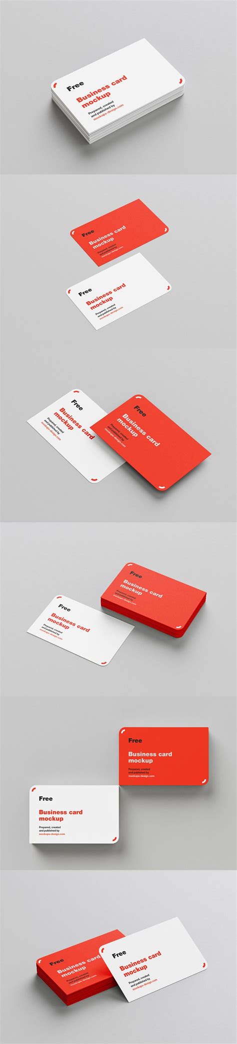 Free Two Rounded Corner Business Card Mockup Mockuptree Business