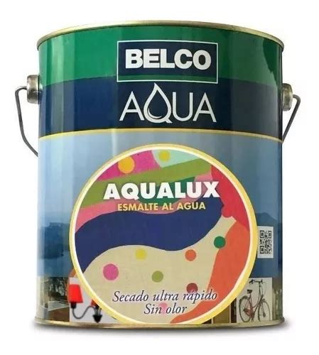 Pintura Esmalte Belco Al Agua Aqualux Lt Ynter Cuotas Sin Inter S