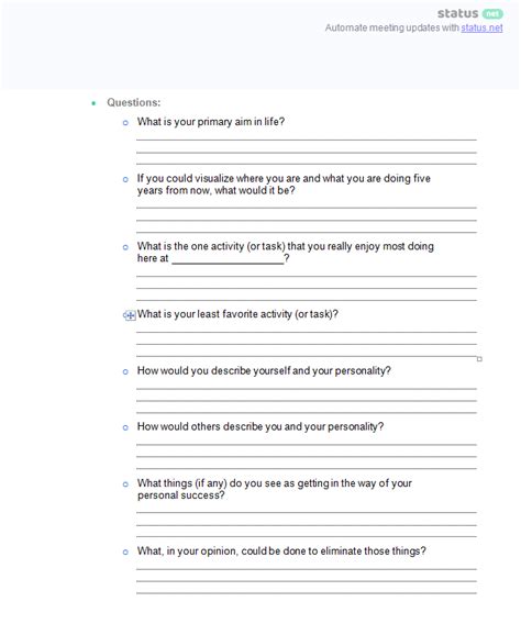 One On One Meeting Sample Questions And 2 Best Agenda Templates