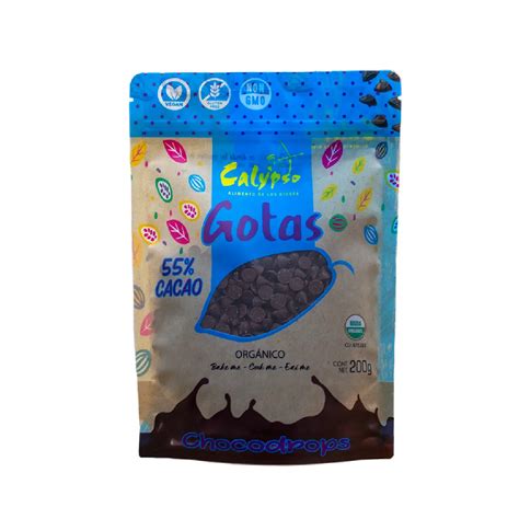 Gotas de chocolate 55 cacao bolsa 200gr Calypso Nuna Orgánica