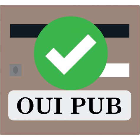 Oui Pub Boite aux lettres Pubs Journaux autocollant adhésif sticker logo48